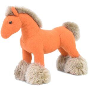 Hermes Elmy PPM Horse Plush Toy Cashmere Polyester Orange Brown Baby